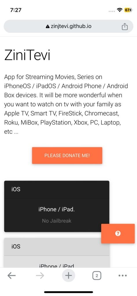 Choose the iOS Application