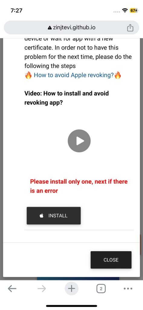 Click on Install