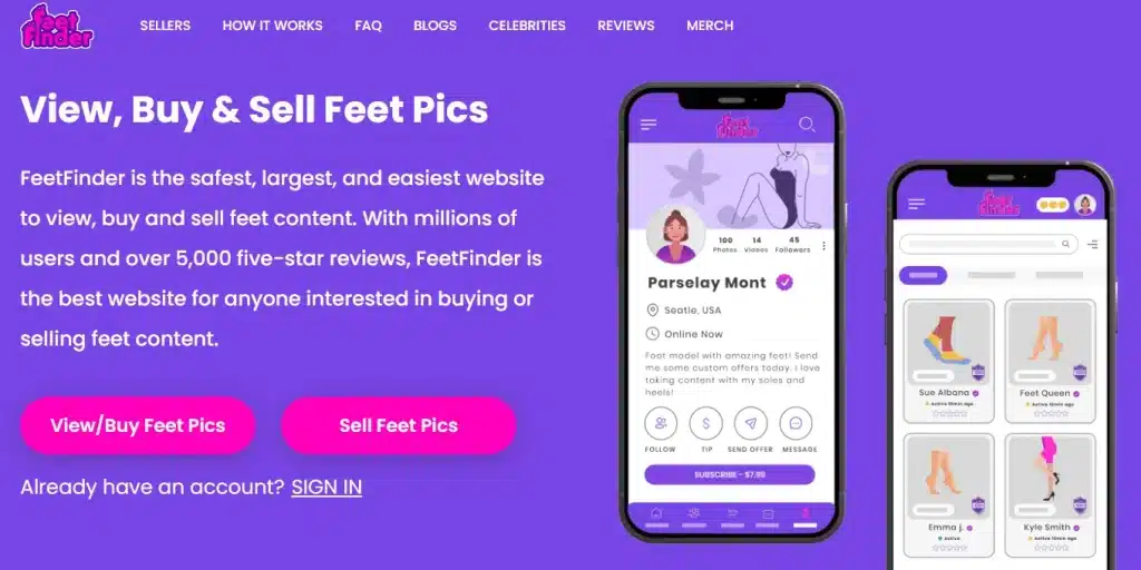 FeetFinder - Sell Feet Pics