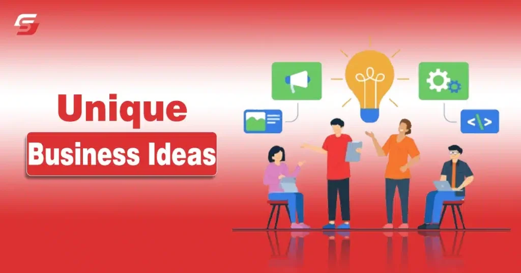unique business ideas illustration showing new business opportunities for beginners and startups