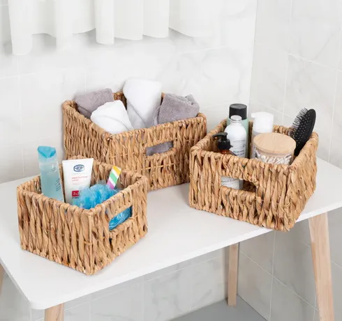 Use decorative bins Smart Bathroom Storage Ideas