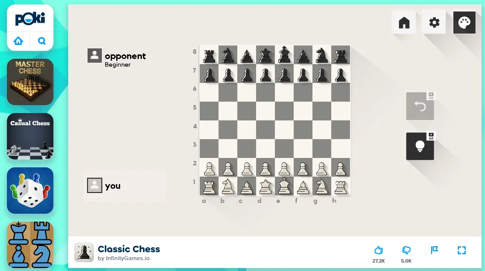Poki  - Online Platforms to Play 2 Player Chess Free