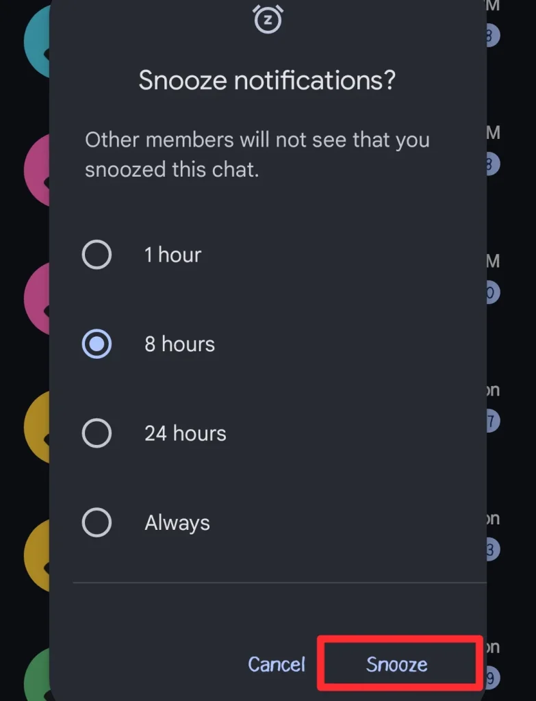 Choose “Silent” or “Snooze” to stop constant alerts