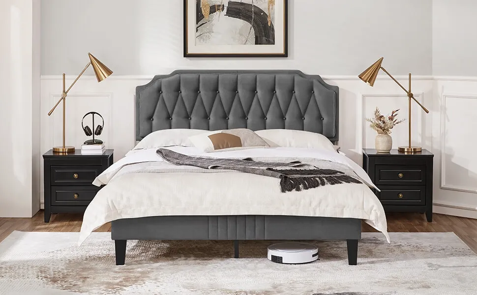 Uhholstered bed frame