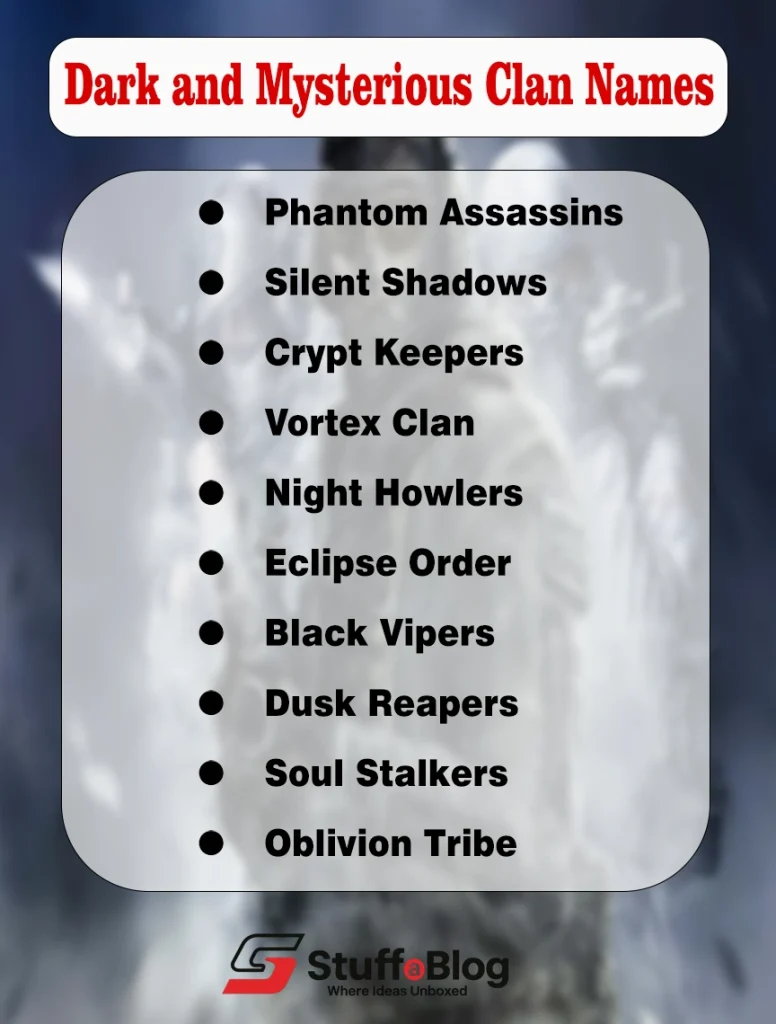 Dark and Mysterious Clan Names