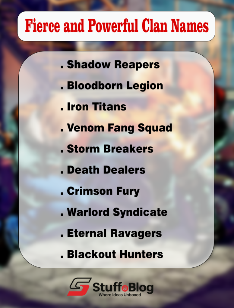 Fierce and Powerful Clan Names