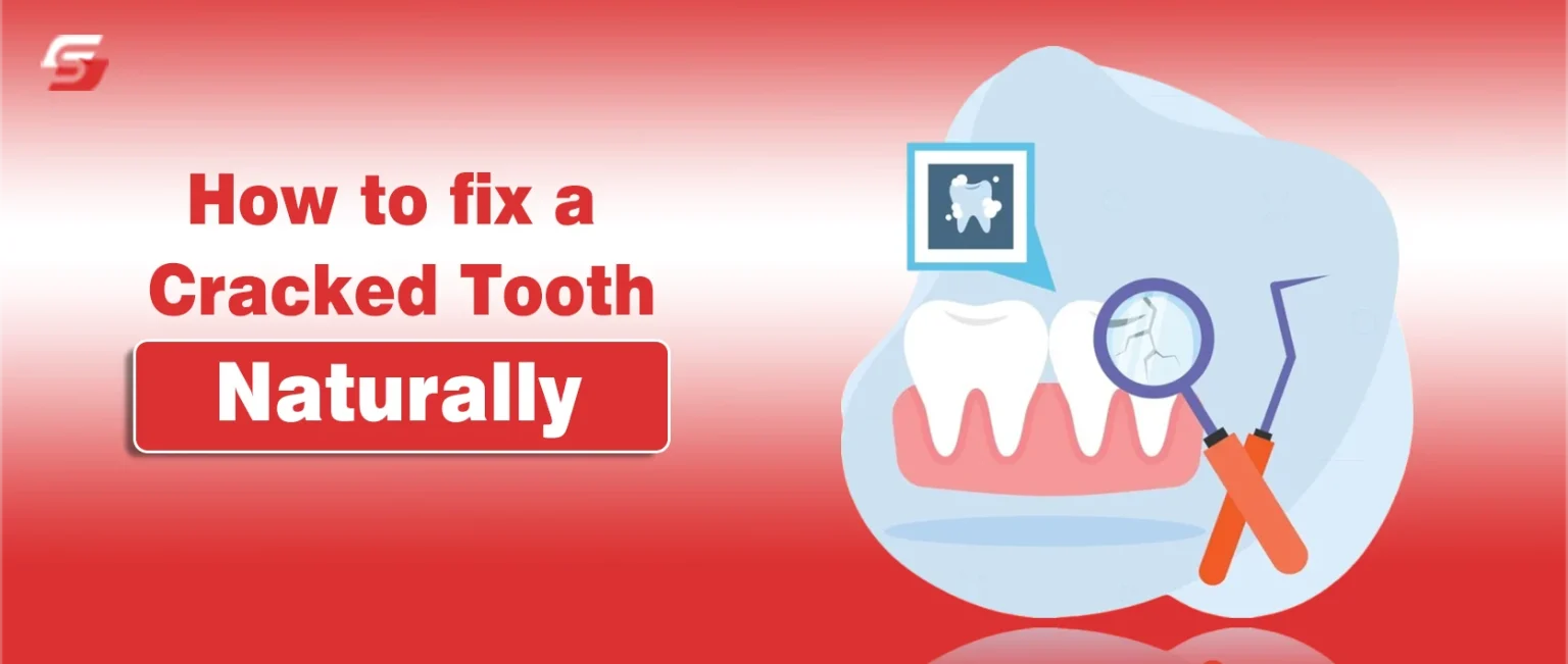 Toothbrush and natural oral care ingredients arranged neatly and find how to fix a cracked tooth naturally.