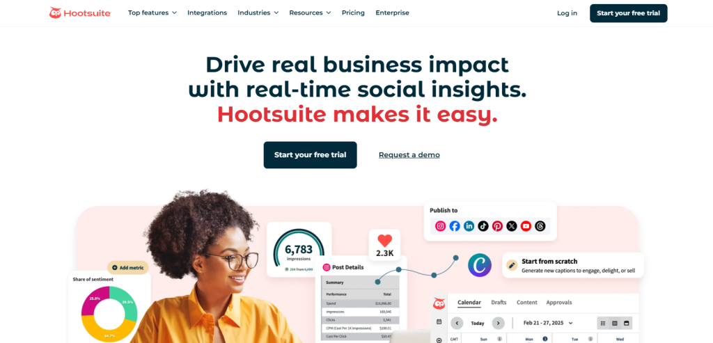 Screenshot from Hootsuite.com