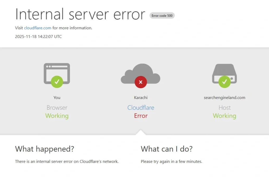SearchEngineLand is down