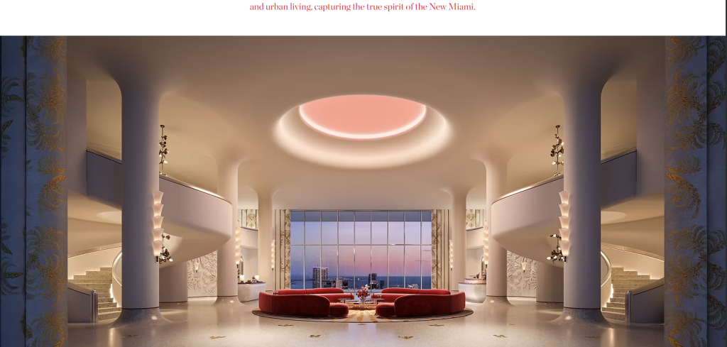 interior of faena hotel in US showing by the screenshot from official website