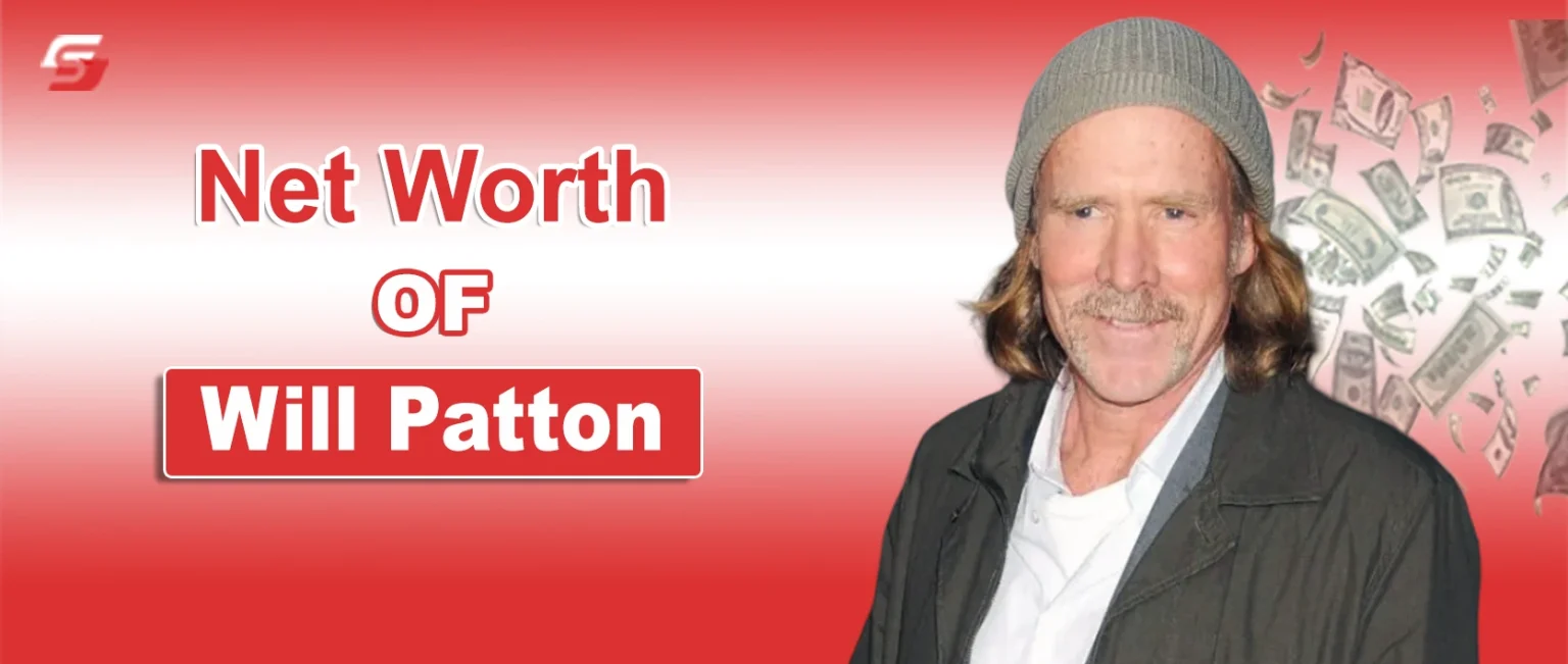Portrait of Will Patton with text "Will Patton Net Worth" highlighting his career in movies, TV, and audiobooks.