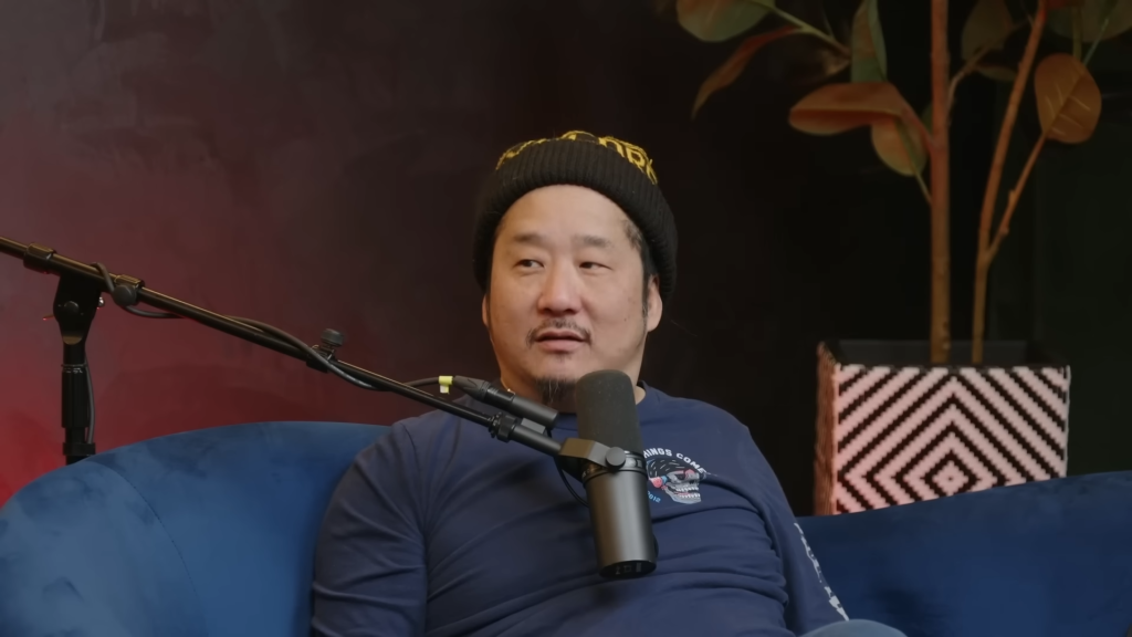 Screenshot of bobby lee doing podcast captured by stuffablog.