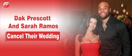 Portraits of Dak Prescott and Sarah Jane Ramos following the news of their wedding cancellation and official breakup
