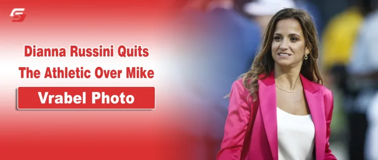 Dianna Russini in a pink blazer on a red news graphic.