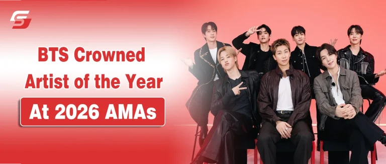 BTS members posing together on a red carpet featured banner for Stuffablog.com.