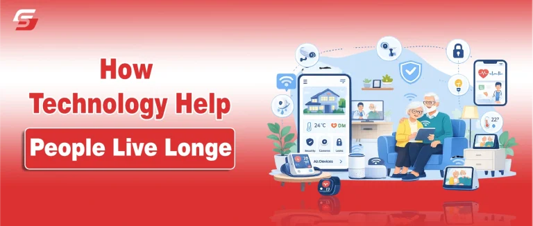How Technology Is Helping People Live Independently for Longer Illustration of aging adults living in a smart home using advanced technology